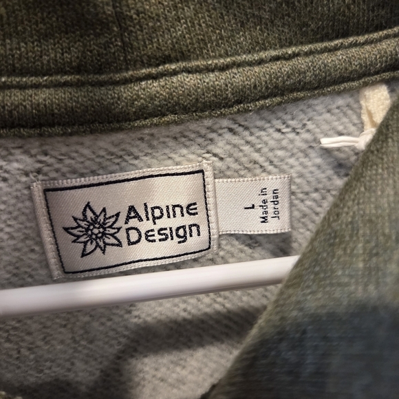 Alpine Design Women's Fleece Hiking Hoodie Olive Haze Heather Large New - Picture 6 of 14